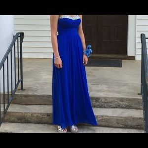 Royal blue prom dress